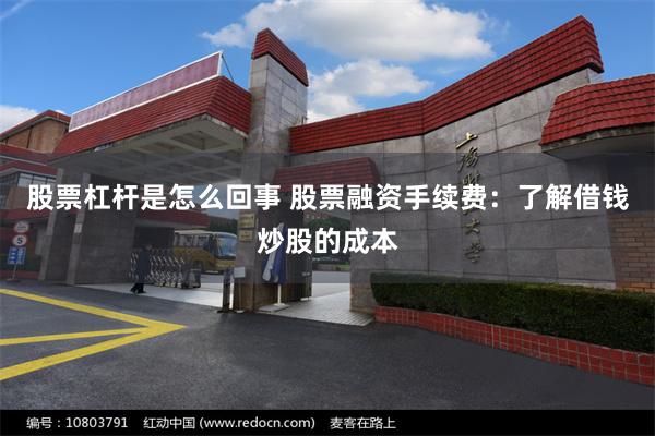 股票杠杆是怎么回事 股票融资手续费：了解借钱炒股的成本