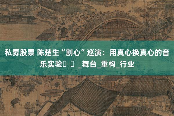 私募股票 陈楚生“割心”巡演：用真心换真心的音乐实验​​_舞台_重构_行业