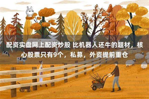 配资实盘网上配资炒股 比机器人还牛的题材，核心股票只有9个，私募，外资提前重仓