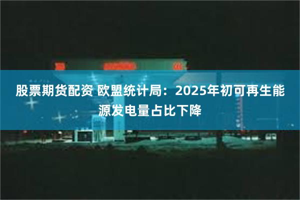 股票期货配资 欧盟统计局：2025年初可再生能源发电量占比下降